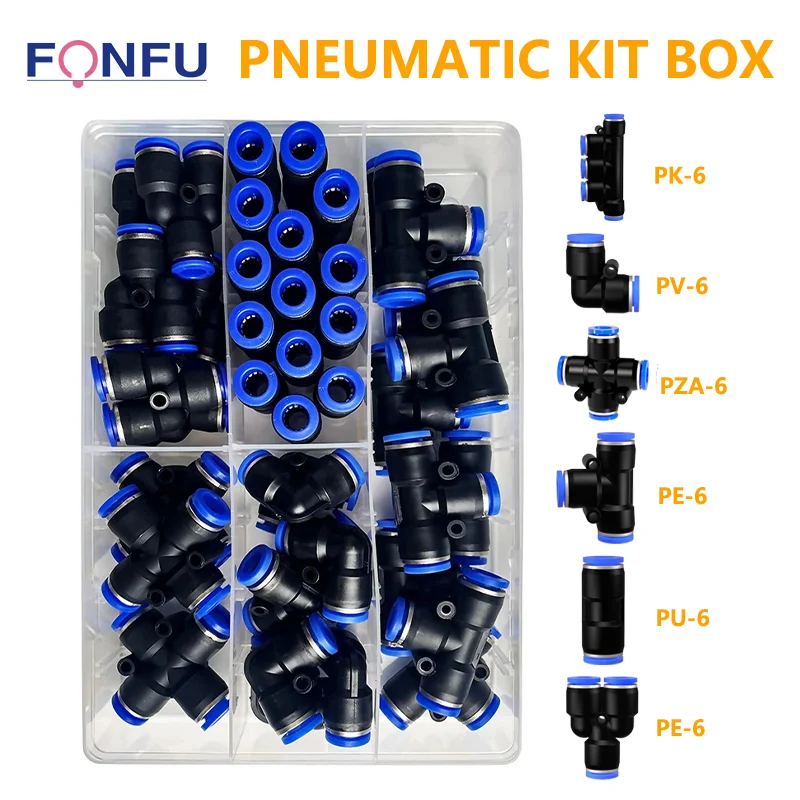 51 PC 박스형 PU-6/PE-6/PZA-6/PY-6/PV-6/PK-6 공압 커넥터 ..