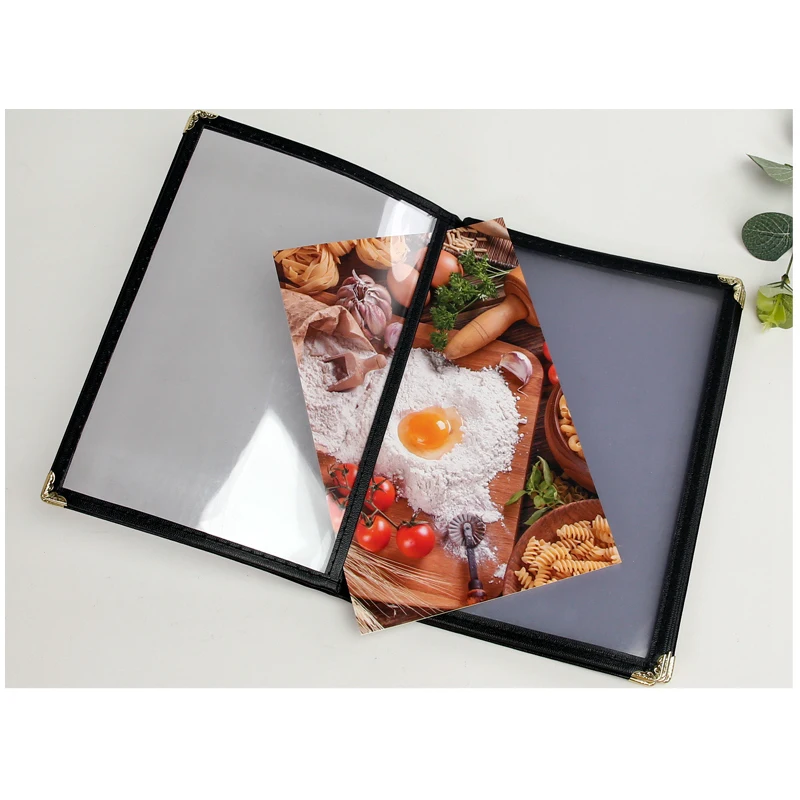 10 Packs For Holding A5 2 Sheets Clear Plastic Menu Cover( size: 23.5x16.8cm), Presentation Folder