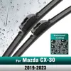 Silicone & rubber  Front Wiper Blades Set For Mazda CX-30 2019 - 2023 Windshield Windscreen Window Brush 26"+16" 1
