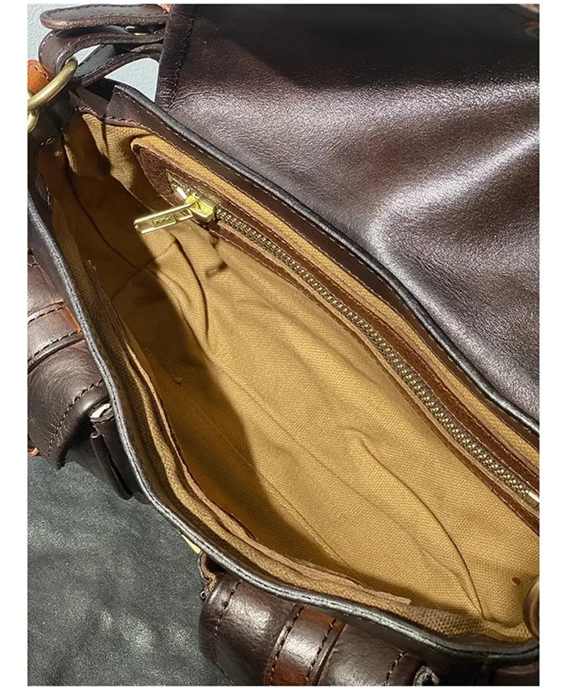 Pndme Vintage Designer Luxus Echt leder Herren Multi-Pocket Umhängetasche Outdoor täglich echte Rindsleder Damen Umhängetasche – Detail 35
