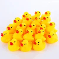 20-300pcs Baby Bath Toys Swimming Pool Bathing Ducks Water Game Float Squeaky Sound Rubber Ducks Toys for Children Gifts 2