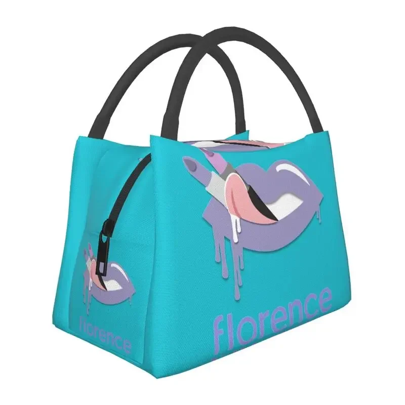 

Custom Lipstick Florence By Mills Lunch Bag Women Cooler Warm Insulated Lunch Box for Picnic Camping Work Travel