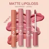 Dragon Ranee 12 Color Matte Lip Gloss Velvet Texture Waterproof Moisturize Lip Gloss Lasting Non-stick Cup Fashion Cosmetics 5ml