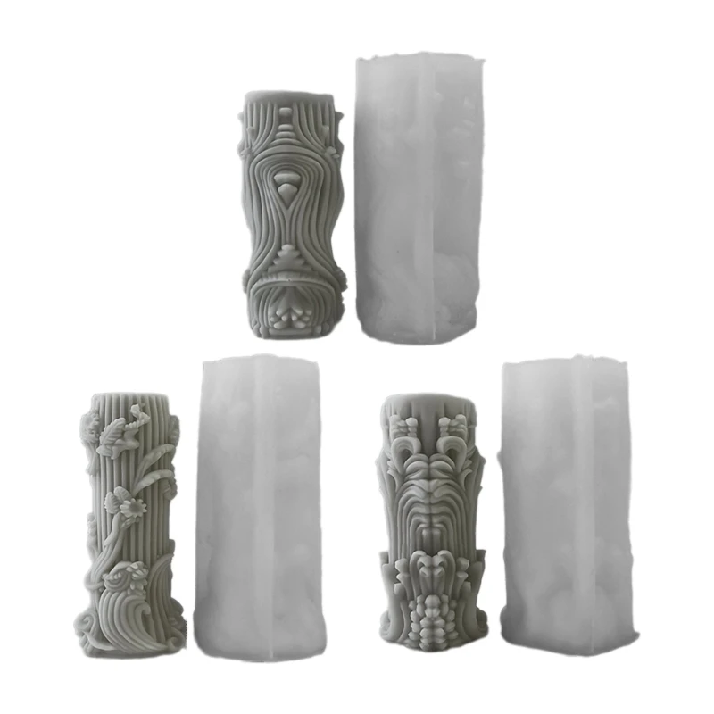 

Dulcet Silicone Mold Cylinder Molds Beautiful Curved Column Moulds Flexible Silicone Mold for Candle