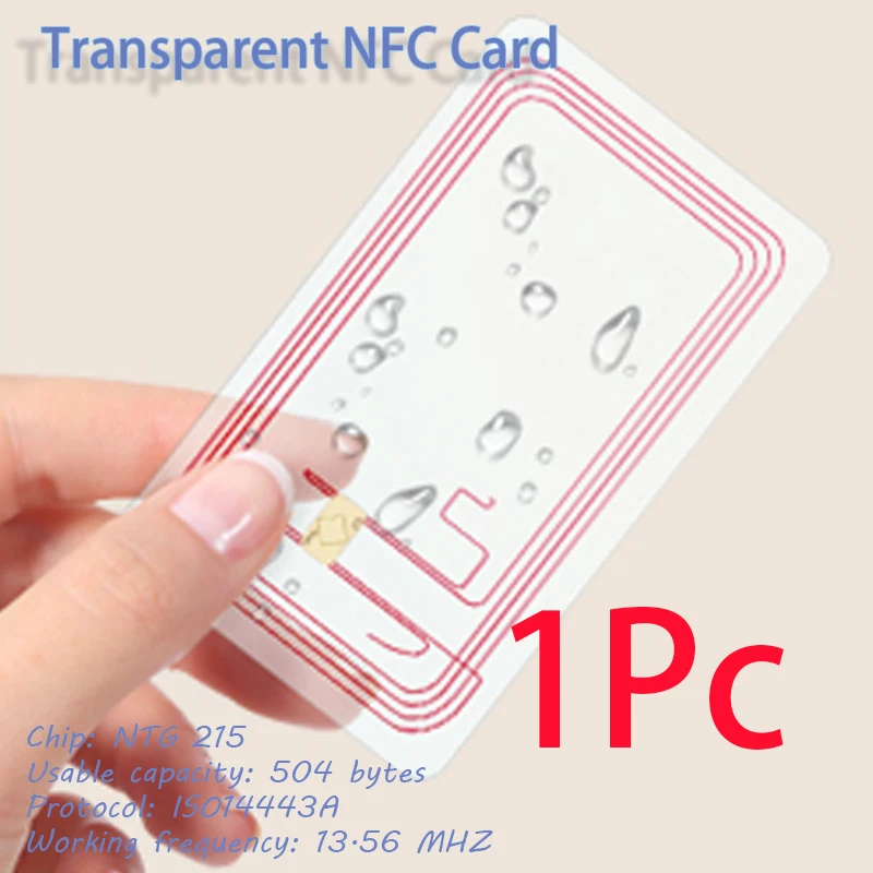 Transparent NFC Card Blank NFC Tags NFC Programmable Rewritable NFC 215 Tags NFC Clear Card Compatible With for Amiibo