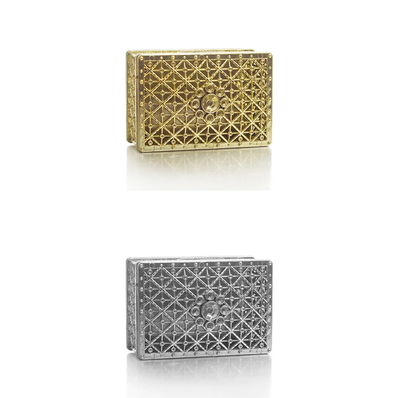 Silver-Color Hollow Flower Pattern Mini Treasure Jewelry Box Set