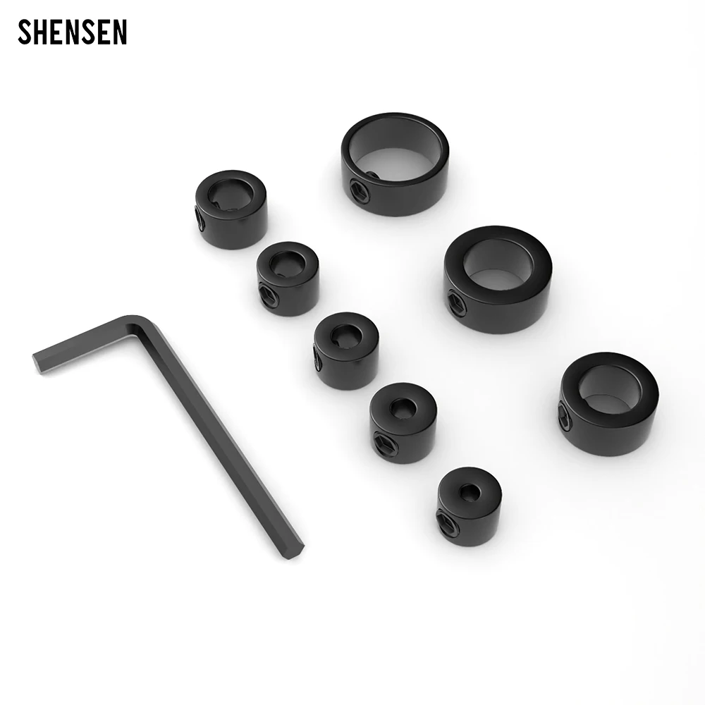 

9Pcs 3-16mm Drill Depth Stop Bit Collar Set Adjustable Positioner Limit Ring The Stopper Set-Screws Woodworking Tool