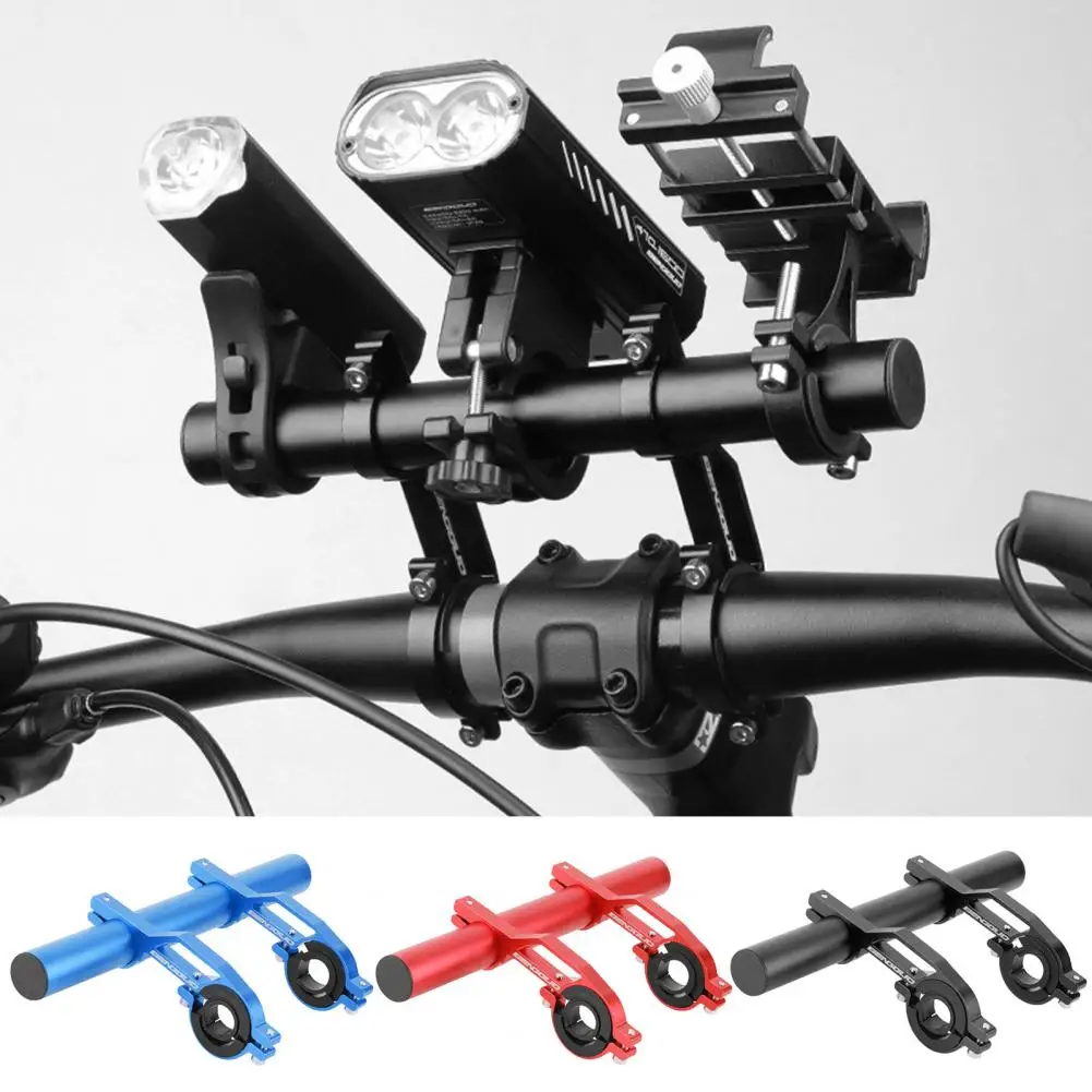 Anti-skid Gasket Secure Bike Handlebar Mount Bicycle Handlebar Extender Bracket for Bike Light Phone Code Meter Aluminum for Mtb
