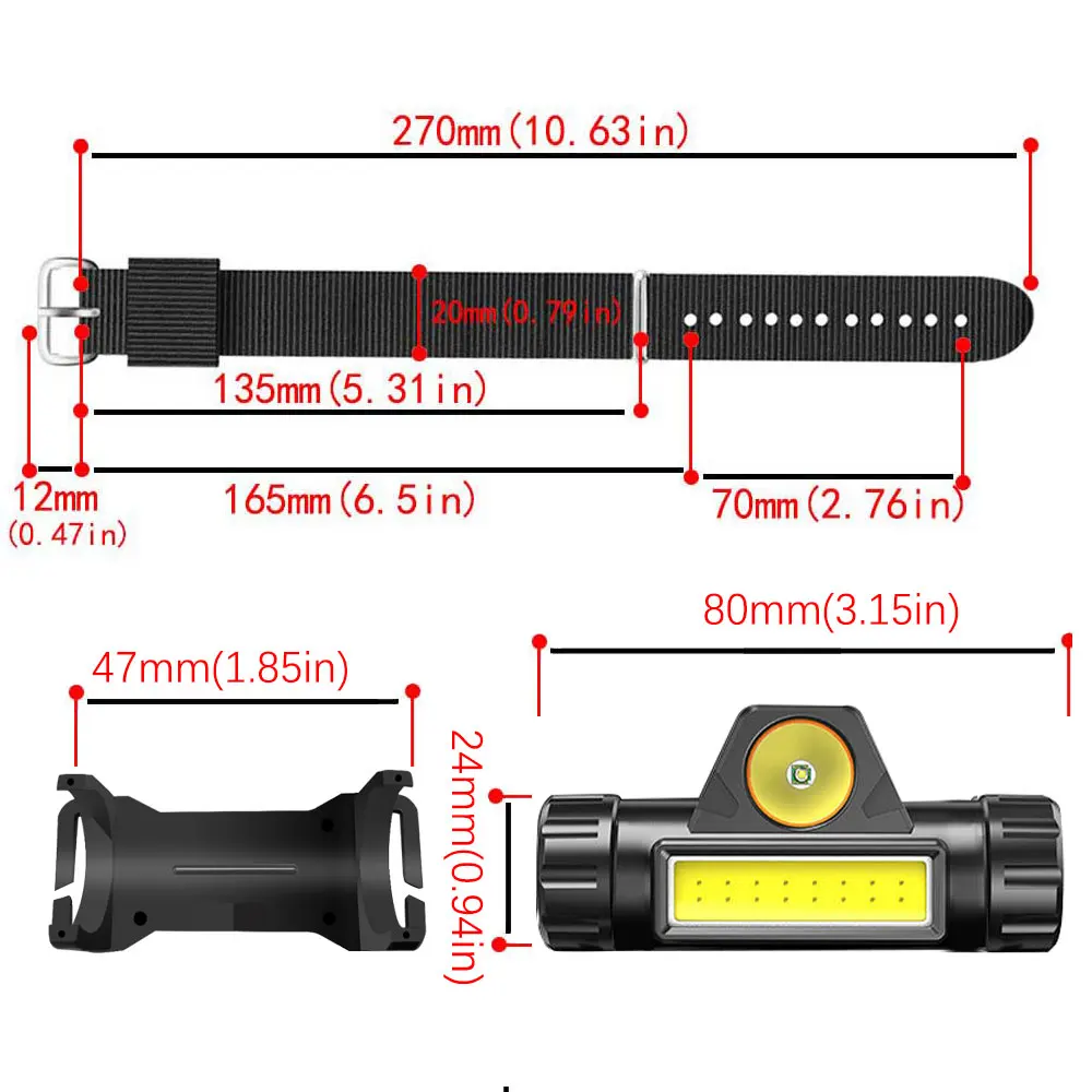 Magnetic LED Dimming Portable Light Wristlight Strap Night Cycling Running Fishing Lamp Wrist Band Bracelet Wristlamp Flashlamp led flashlight bicycle lights led wrist light