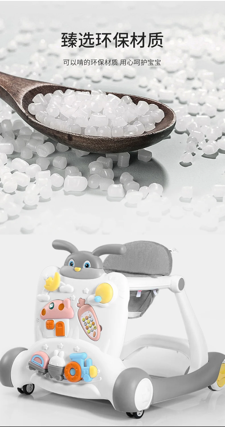 Multifunction Baby Walker Toddler Trolley Baby Stroller Toy Anti Rollover Adjustable Walker Baby Balance Walker 6-24 Months