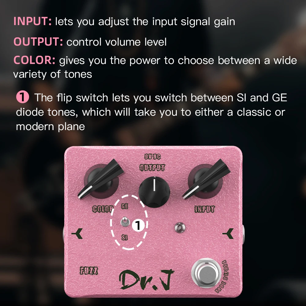 Dr. J Series D56 PLANES WALKER FUZZ Guitar Effect Pedal Classic & Modern Tone Fu