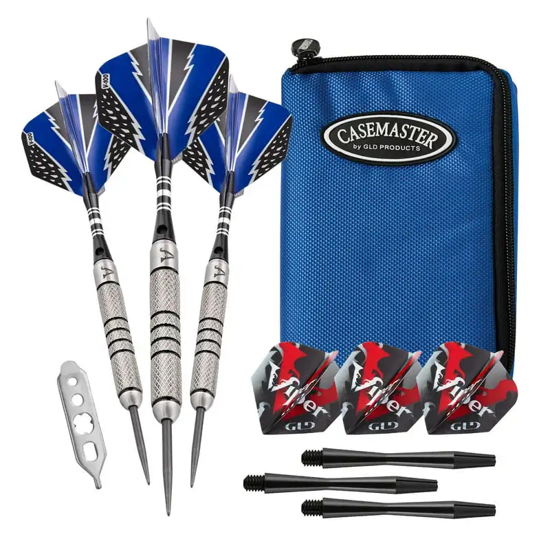 

Cold Steel Tungsten Steel Tip Darts 24 Grams and Casemaster Select Blue Nylon Case