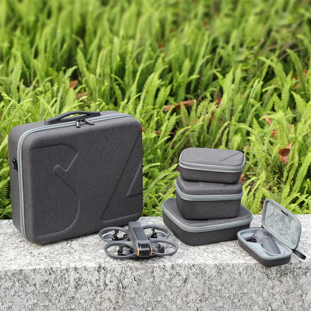 Lot de 3 Pochettes de Rangement pour Drone DJI RC - Vert, Jaune, Kaki