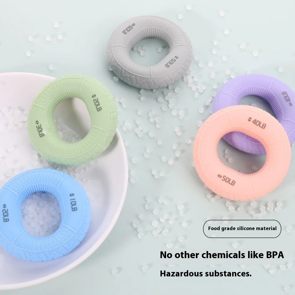 Grip strength circle professional exercise, hand strength rehabilitation training, massage, silicone grip device