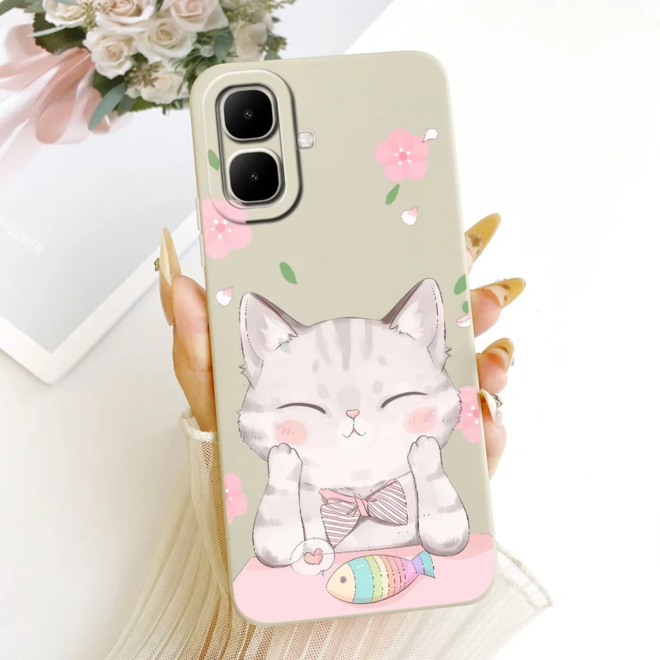 Cute Cat & Flower Butterfly Cartoon Shockproof Soft Silicone Phone Case