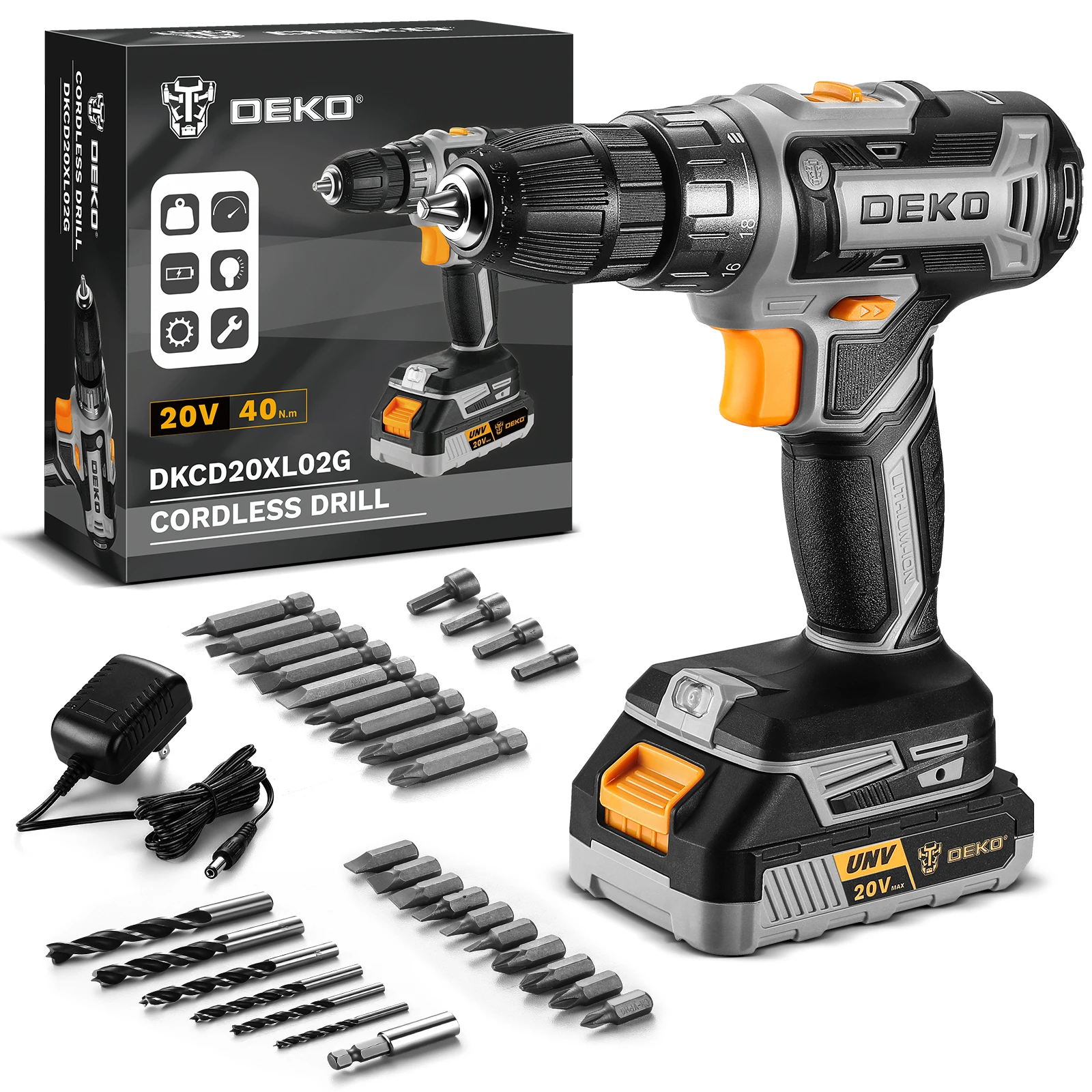 Cordless Drill Driver Kit for Woodworking and Household Tools