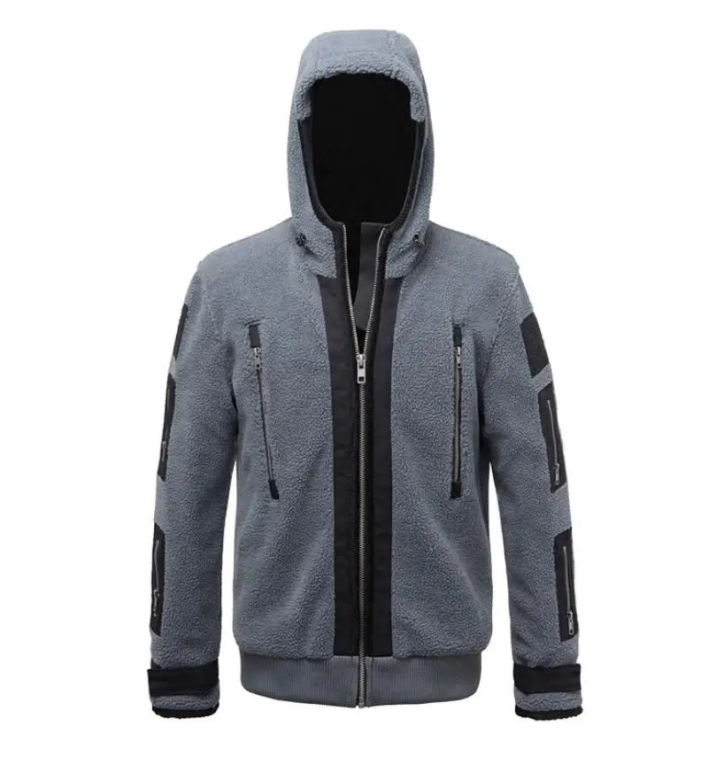 

Anime SCP Cosplay Special Containment Procedures Costume Cloak Jacket Knight Strech Coat Winter Leon Fleece Thick Jacket Coat