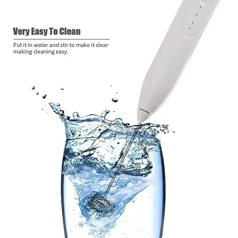 2 in 1 USB Rechargeable Electric Egg Beater Mini Blender Whiskey Coffee Mixer Gadgets For Home Double Head Milk Baking Mixer Bar egg beater food mixer electric whisk handheld electric whisk electric blender