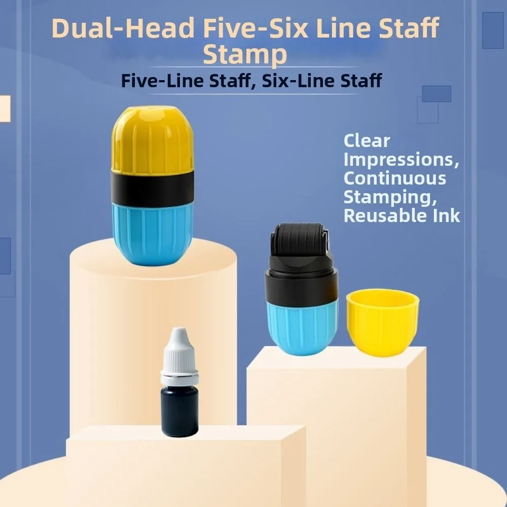 5줄/6줄 악보 스탬프 도구 롤링 스탬프 핸드 스탬프 음표 스탬프 셀프잉킹 스탬프 6줄 악보 롤러