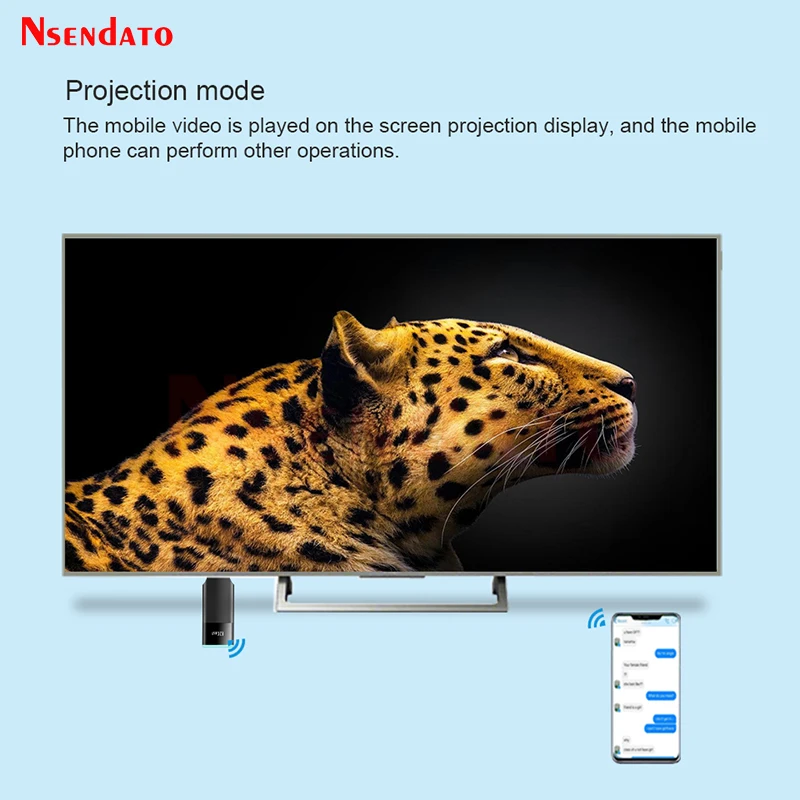 Ezcast 2 5G Wifi HDMI Wireless Display Dongle Miracast Airplay Mirroring HDMI TV Stick Receiver Adapter for IOS Android Phone PC