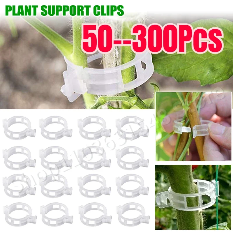 

200pcs Plant Clips Supports Reusable Plastic Connects Fixing Vine Tomato Stem Grafting Vegetable Plants Orchard and Garden Tools