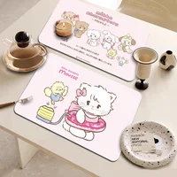 M -Mikko C-Characters Coffee Dish Quick Drying Kitchen Absorbent Drained Placemat For Table Bathroom Kitchen Draining Pads 1