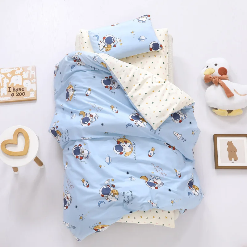 Newborn Baby Quilt Cover Cotton Soft Skin-friendly Breathable Baby Sleep Cartoon Quilt Protector Children Wearable Washable Bed