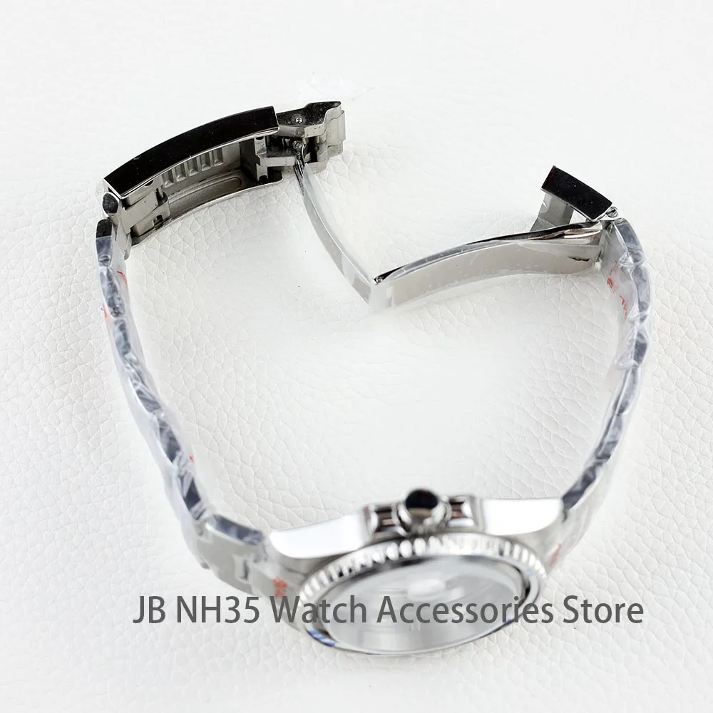 40 mm NH35-Uhrengehäuse, 904L Oyster/Jubilee-Armband, Keramiklünette, Saphirglas, wasserdicht, für GMT SUB Yacht NH35 NH36 Uhrwerk – Detail 15