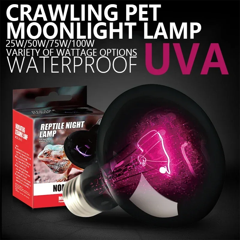 25W-100W Turtle Basking Uv Light Bulbs Reptile Uva Lamp Bulb Heating Lamps Turtles Lizards Reptiles Breeding Box Lighting Bulbs