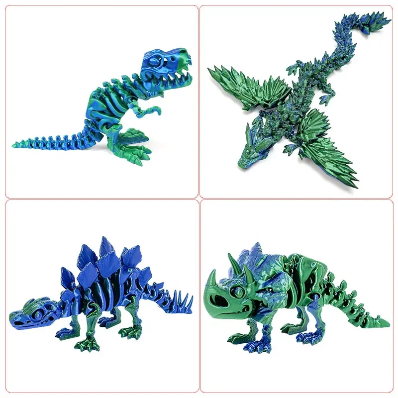 Realistic 3D Printed T-Rex Dinosaur Desk Decor - Creative Birthday Gift & Collectible Toy