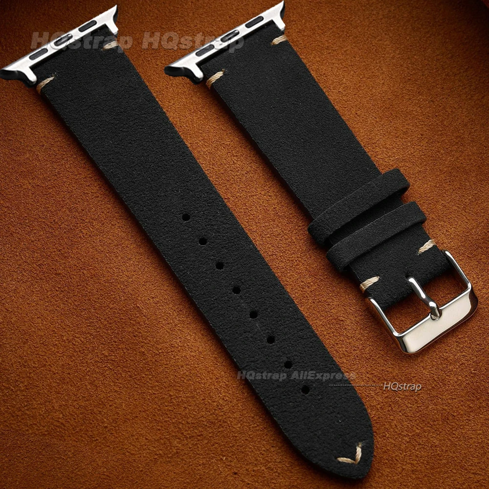 Luxurious Hand-Sewn Suede Strap