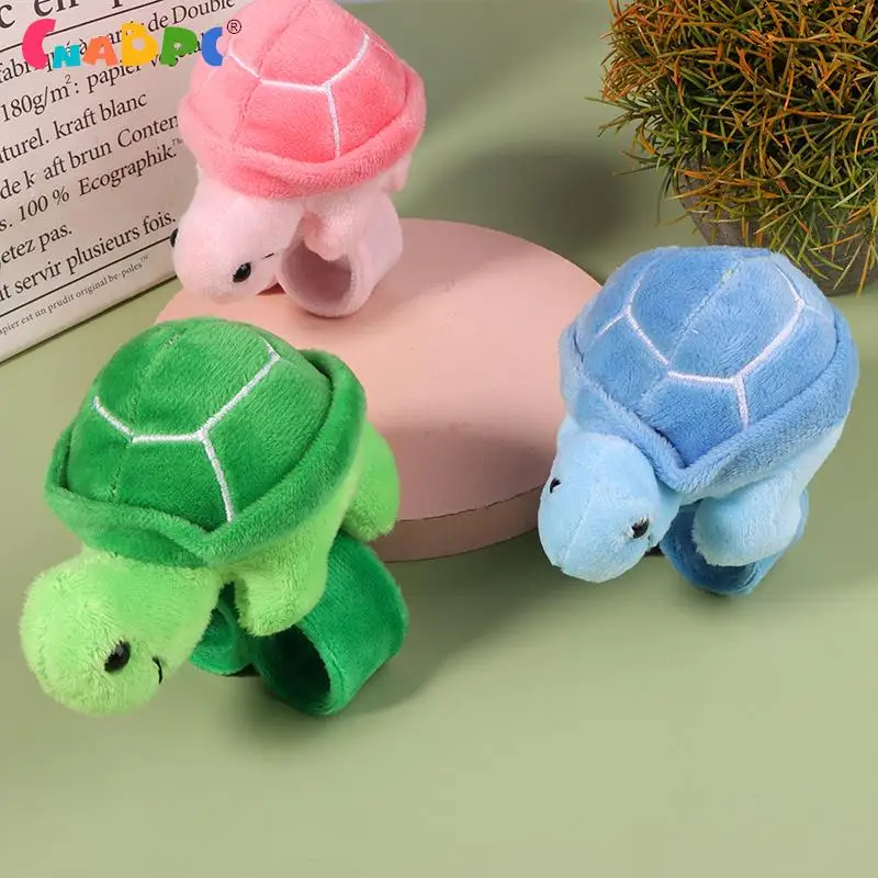 

1 pcs Lovely Cartoon Plush Tortoise Doll Wristband Turtle Slap Bracelet Slaps Rings Slap Band Toy For Kids Birthday Gifts