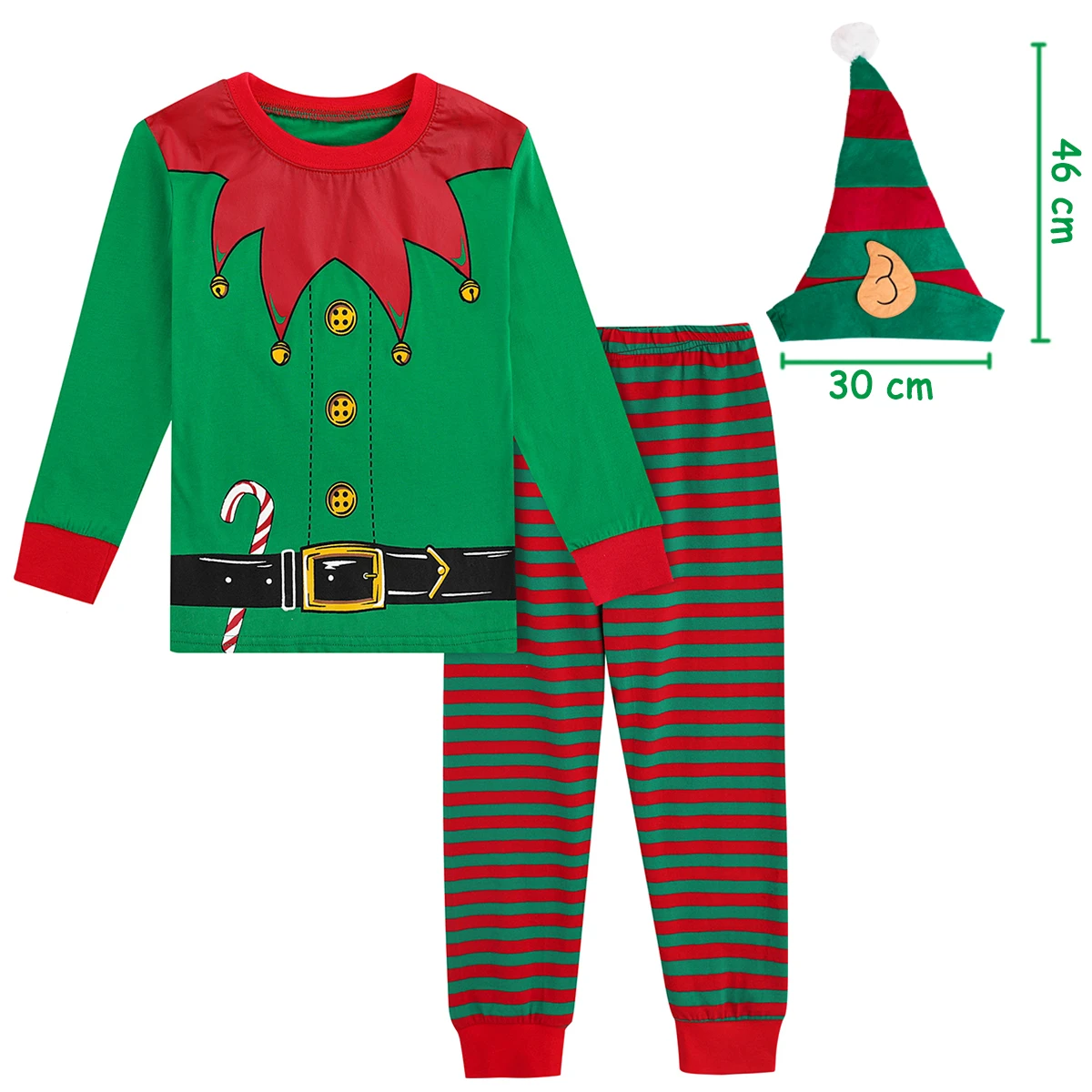 de Navidad para niños Y niñas, ropa dormir de Noel, elfo, con regalo de Año Nuevo, 2 14 años|Sets de pijamas| - AliExpress