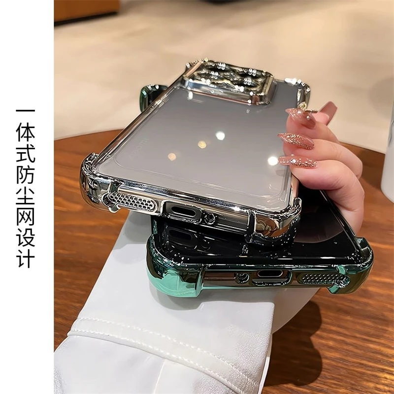Enhanced Electroplated Transparent Shockproof Silicone Phone Case