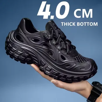 2025 Nuovi amanti della moda estiva Sandali EVA Baotou Sandali da uomo Outdoor con foro inferiore spesso Scarpe da spiaggia di lusso da uomo Scarpe da giardino 1