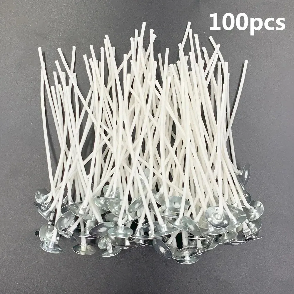 100Pcs/set Candle Wicks Smokeless Wax Pure Paraffin Core 2.5/9/15/20cm DIY Candle Making Pre-waxed Wicks For Party Supplies candle wicks candle wick