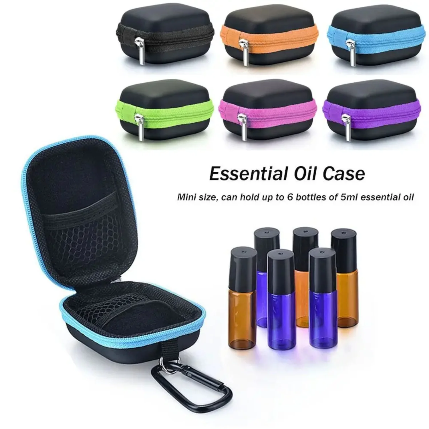 1pc Esential Oil Roll On 5 ml Essential Carrying Collecting Case Portable Oils Carry