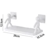 Self-adhesive Bathroom Shampoo Storage Racks Plastic Shelf Storage Organization Shelves Support Holder 6