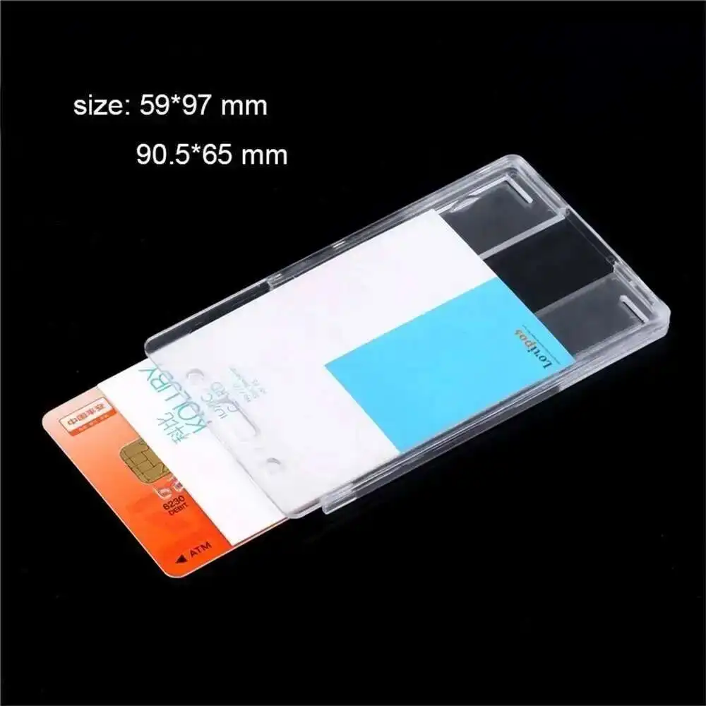 85*54mm Transparent 7127 Card With Muti-color Lanyards Exhibition Staff For Office Id Name Tags And Badge Holder