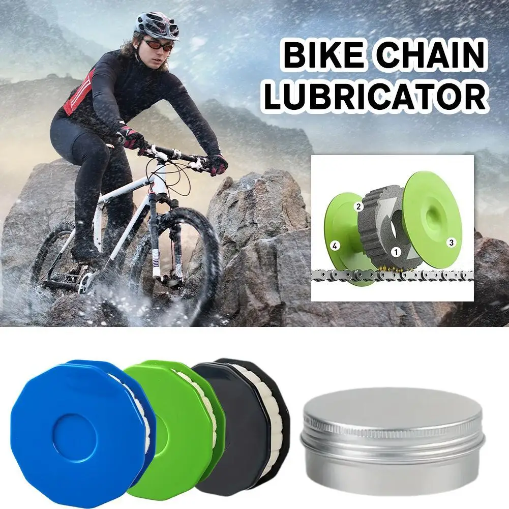 

New Bicycle Chain Lubricator Bike Chains Oil Roller Cleaning Bicycle Maintenance Tool Portable Bike Cycling Accessories