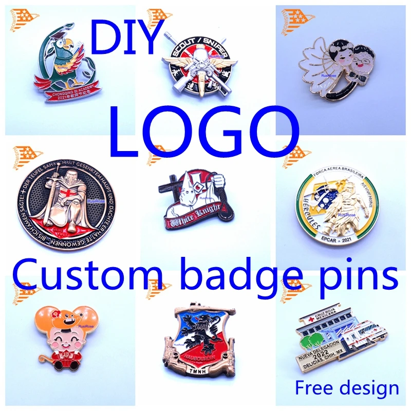 Customize metal badge, Order lapel pin, Custom make enamel brooche collar  pins, Personalized badge pin, Custom pins, free design