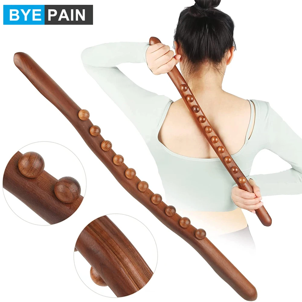 1Pcs Wood Therapy Lymphatic Drainage Massage Roller Stick Tools 8 Beads, Myofascial Release Tool, Body Sculpting Massage Tool 4 inch quick ratchet release speed squeeze wood working work bar clamp clip kit spreader gadget tool diy hand woodworking tools