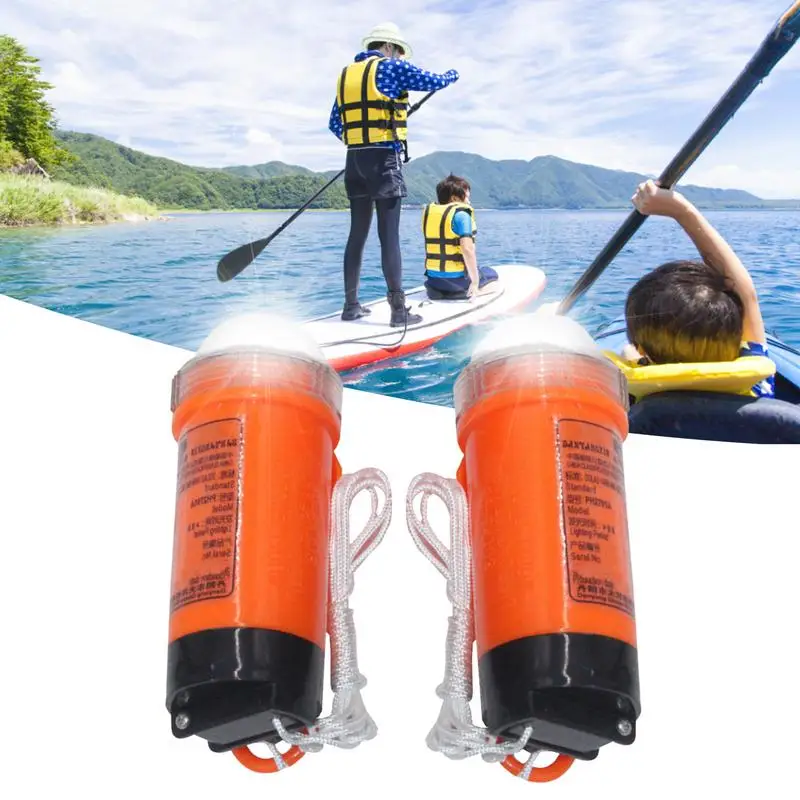 2Pcs/set Emergency Marine Strobe Lights Self-Ignition Marine Position Indicator Personal Locator Light Drifting Survival Supply