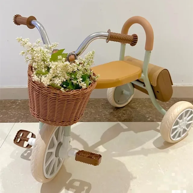 Doki Children's Tricycle Pedal 1-3-6 Years Old Baby Bicycle Retro Tricycle With Leather Bag Stroller Manufacturer 2022 4
