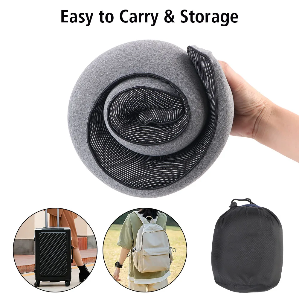 Memory Foam Snail Pillow Soft Noon Break Sleep Pillows Portable U-shaped Pillow Travel Neck Pillow Travel Neck Support 4