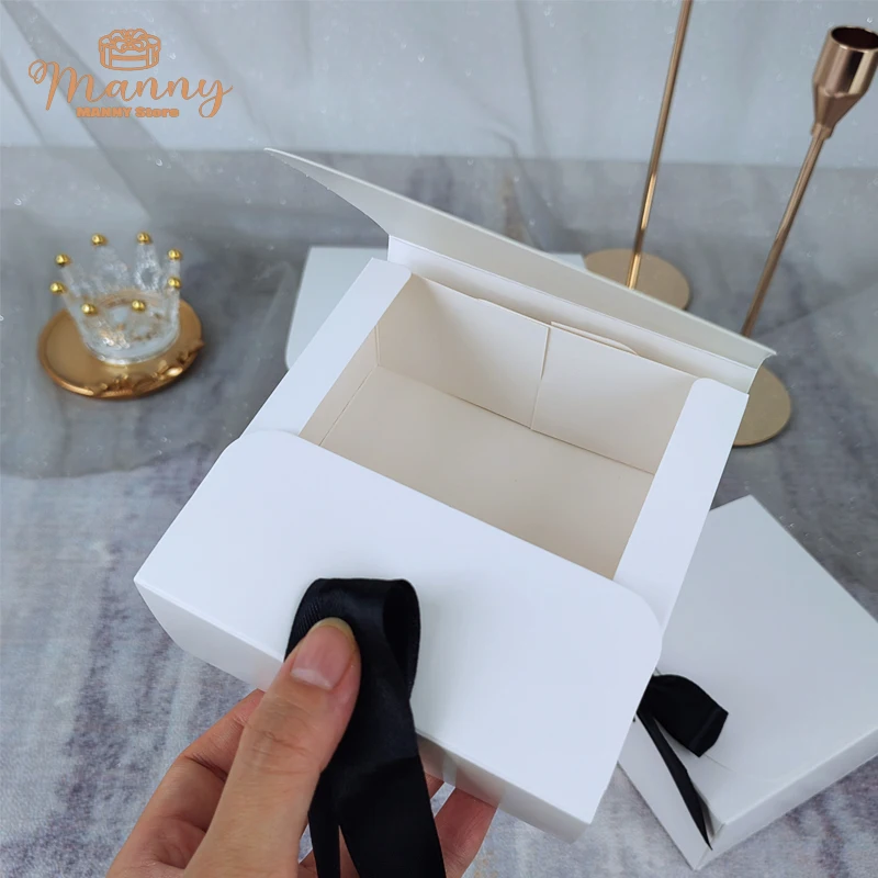 10 Stück schwarz-weiße Geschenkboxen, kleine Geschenkverpackungen, Kraftpapier, Brautjungfernbox, Hochzeit, Geschenk, Geburtstag, Weihnachten, Party – Detail 8