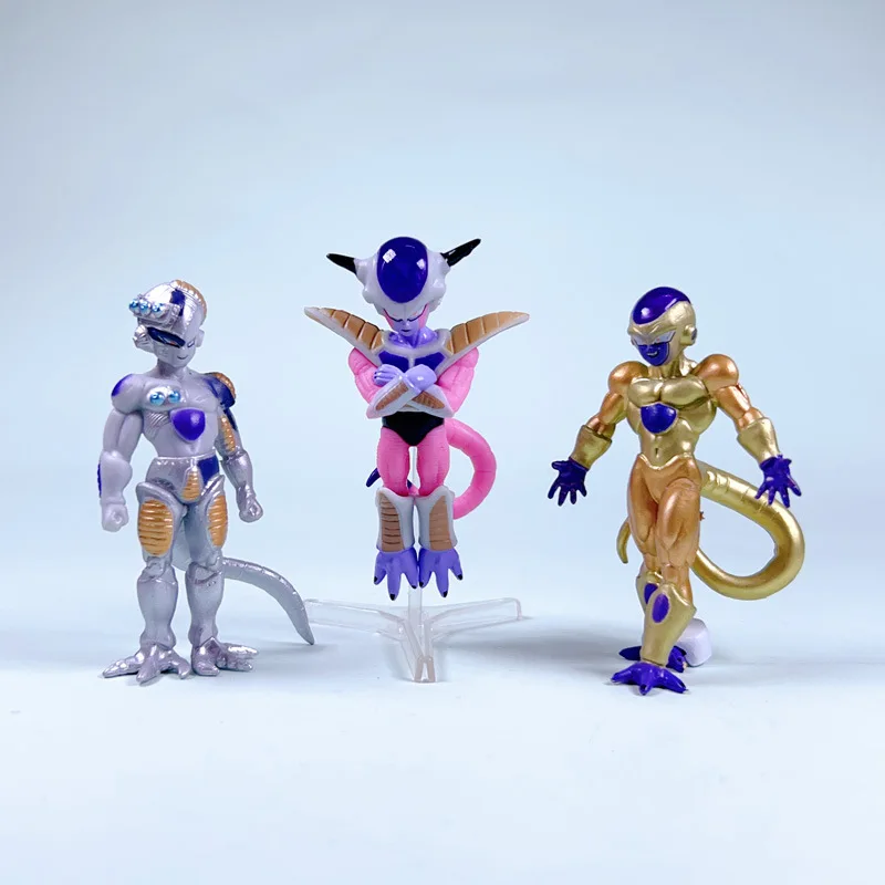 8 개/대 드래곤 볼 Z Frieza 그림 냉동고 세 번째 양식 입상 PVC 액션 피규어 컬렉션 모델 장난감 선물