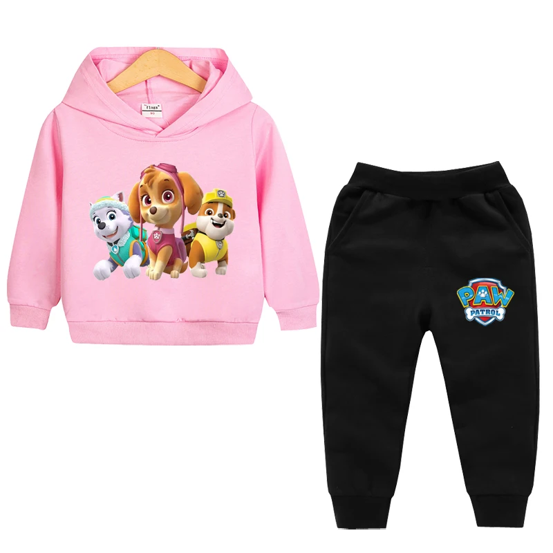thumbnail image 1 of Conjuntos de chándal para bebés y niños pequeños, conjunto de ropa para niños de 1 a 8 años, Sudadera con capucha de manga larga, pantalones, traje para primavera y otoño, 1 of 5