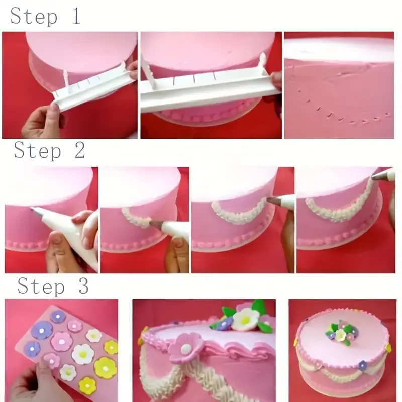 Multi-Purpose Cake Decorating Guide Adjustable Wheel for Precision Fondant Icing Pastry Decorations Ideal for Baking  Home Use