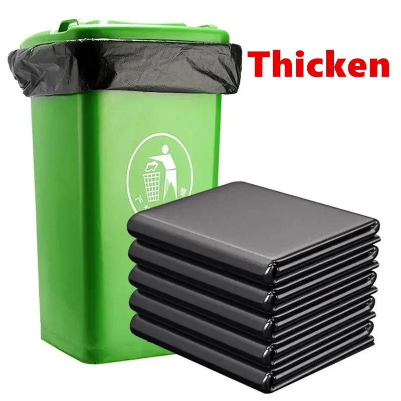 25PCS Large Size Heavy Duty Extra Large Garbage Bag Commercial trash Bags Backyard Black Kitchen big trash bags